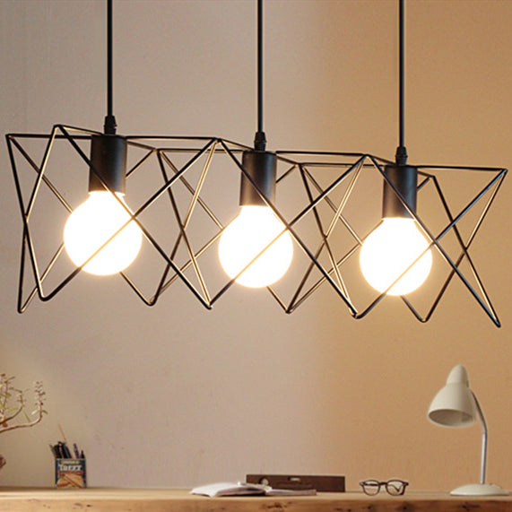 skandinavische Sternkäfig Eisen 1/3 Licht Pendelleuchte für das Esszimmer