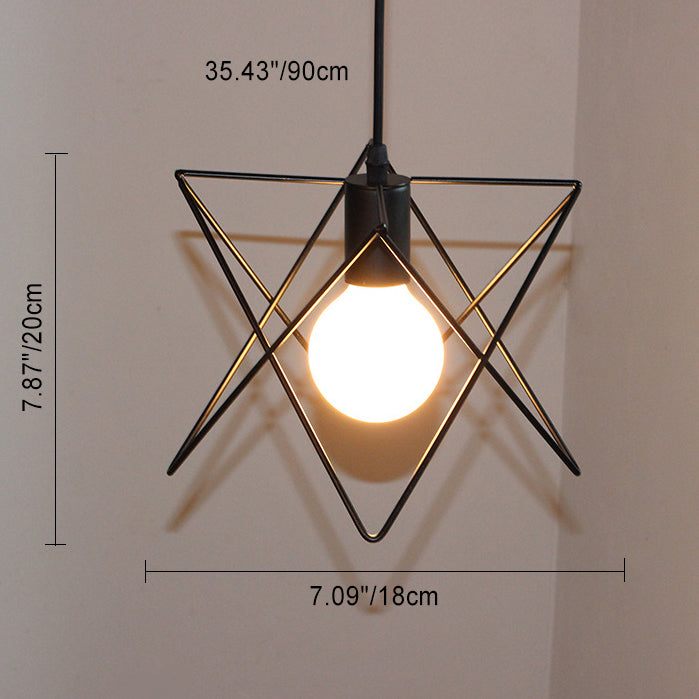 skandinavische Sternkäfig Eisen 1/3 Licht Pendelleuchte für das Esszimmer