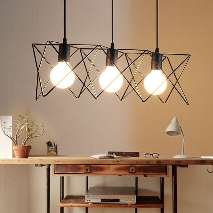 skandinavische Sternkäfig Eisen 1/3 Licht Pendelleuchte für das Esszimmer