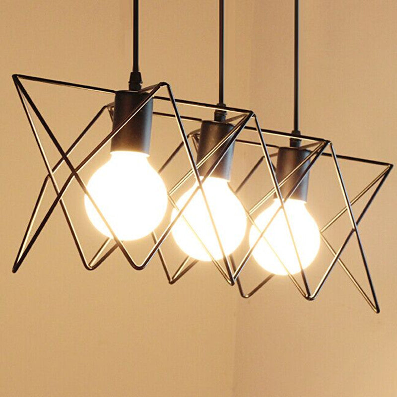 skandinavische Sternkäfig Eisen 1/3 Licht Pendelleuchte für das Esszimmer