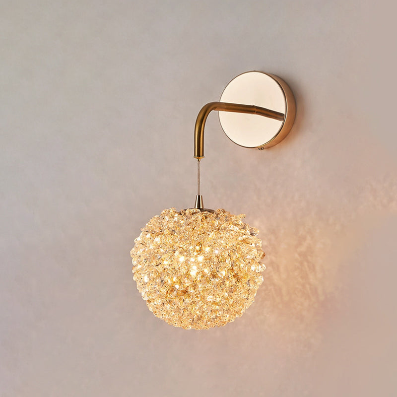 Moderne Luxus Hardware Kristall Ball Diamant 1/2 Licht Wandleuchte Lampe für Nachttisch