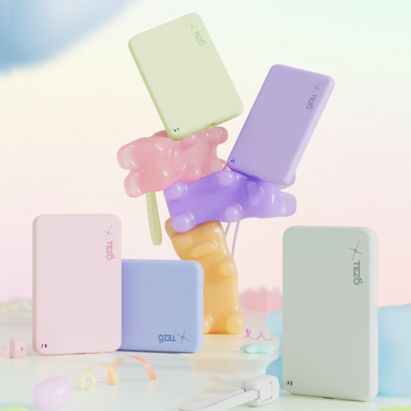 Sandsberg | Ultra-Dünne Farbige Magnetische Lade-Powerbank Mit Eingebautem Lanyard