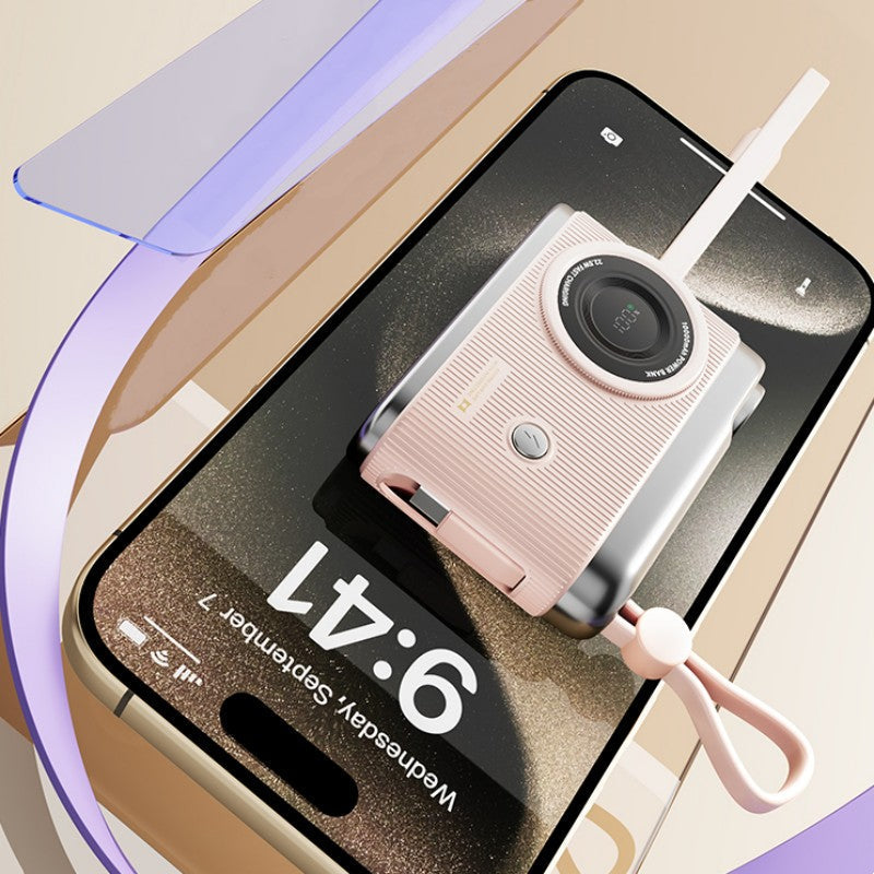 Sandsberg | 10000mAh Kompakte Tragbare Powerbank Mit Integrierten Kabeln