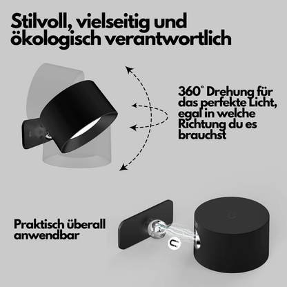 360 kabellose wiederaufladbare Wandleuchte