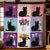 Schwarze Katze und Vase Quilt