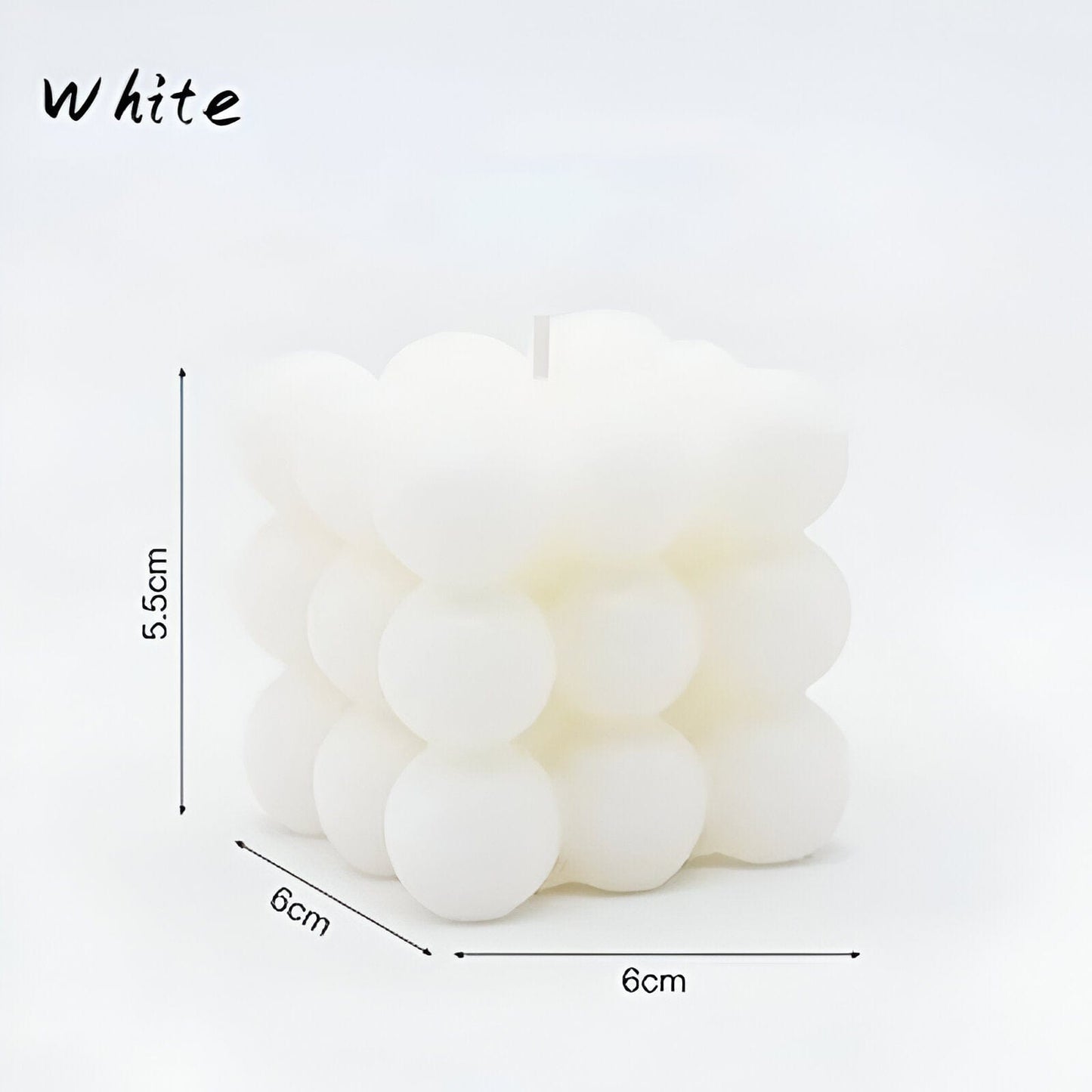 Geometrische Blasenwürfelkerze