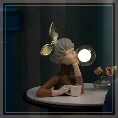 Sandsberg | BubbleFairies Tischlampe – Verzauberndes Quartet Cartoon Mädchen Figurine Licht