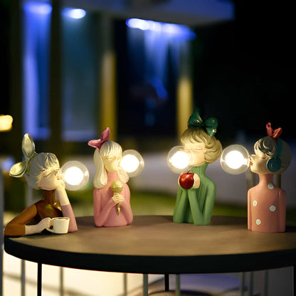 Sandsberg | BubbleFairies Tischlampe – Verzauberndes Quartet Cartoon Mädchen Figurine Licht