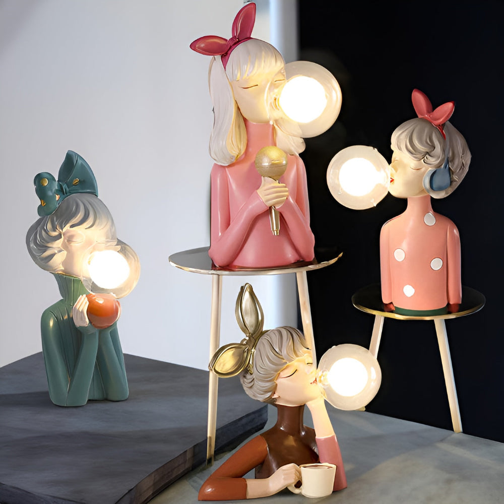 Sandsberg | BubbleFairies Tischlampe – Verzauberndes Quartet Cartoon Mädchen Figurine Licht