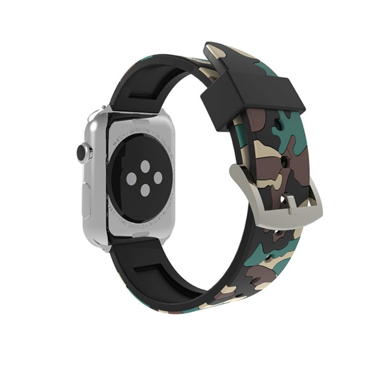 Sandsberg | Für Apple Watch Series 3 & 2 & 1 42mm Fashion Camouflage Muster Silikon Uhrband (Aprikose)