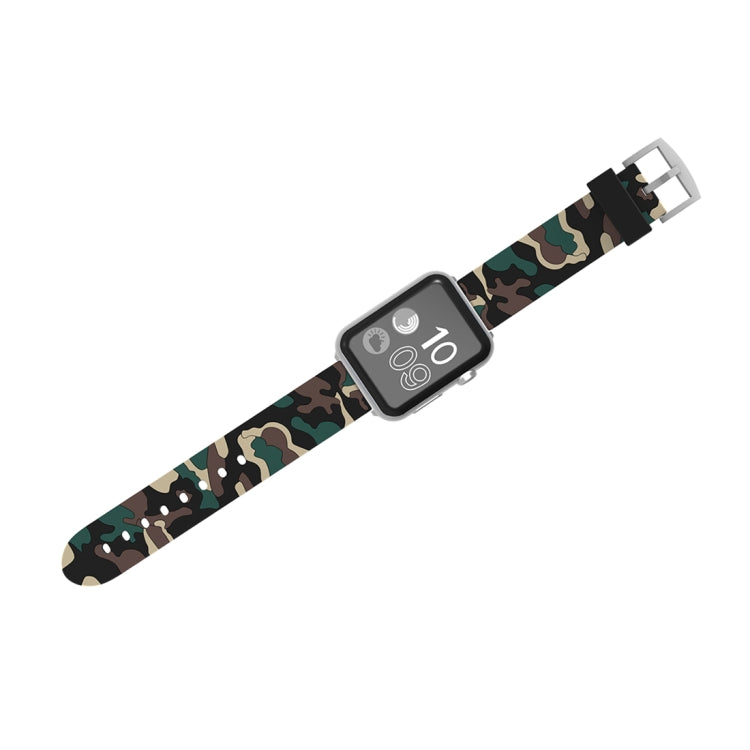 Sandsberg | Für Apple Watch Series 3 & 2 & 1 42mm Fashion Camouflage Muster Silikon Uhrband (Aprikose)