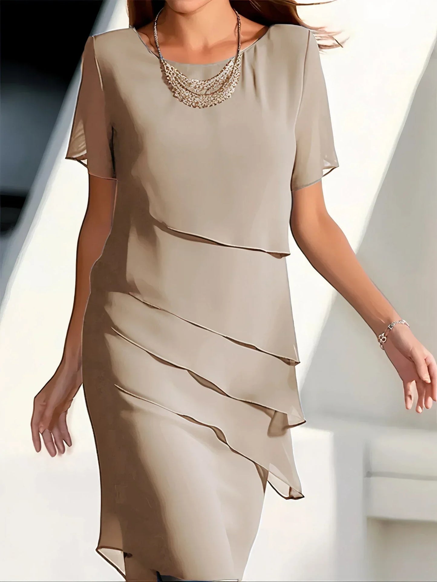 Jodie™ | Elegantes Chiffon Cocktailkleid
