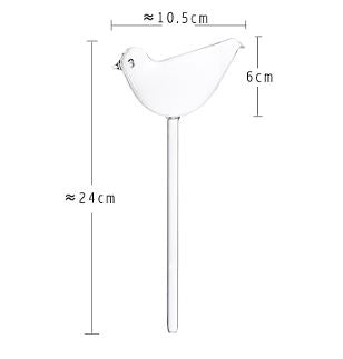 Selbstbewässernde Glasvögel