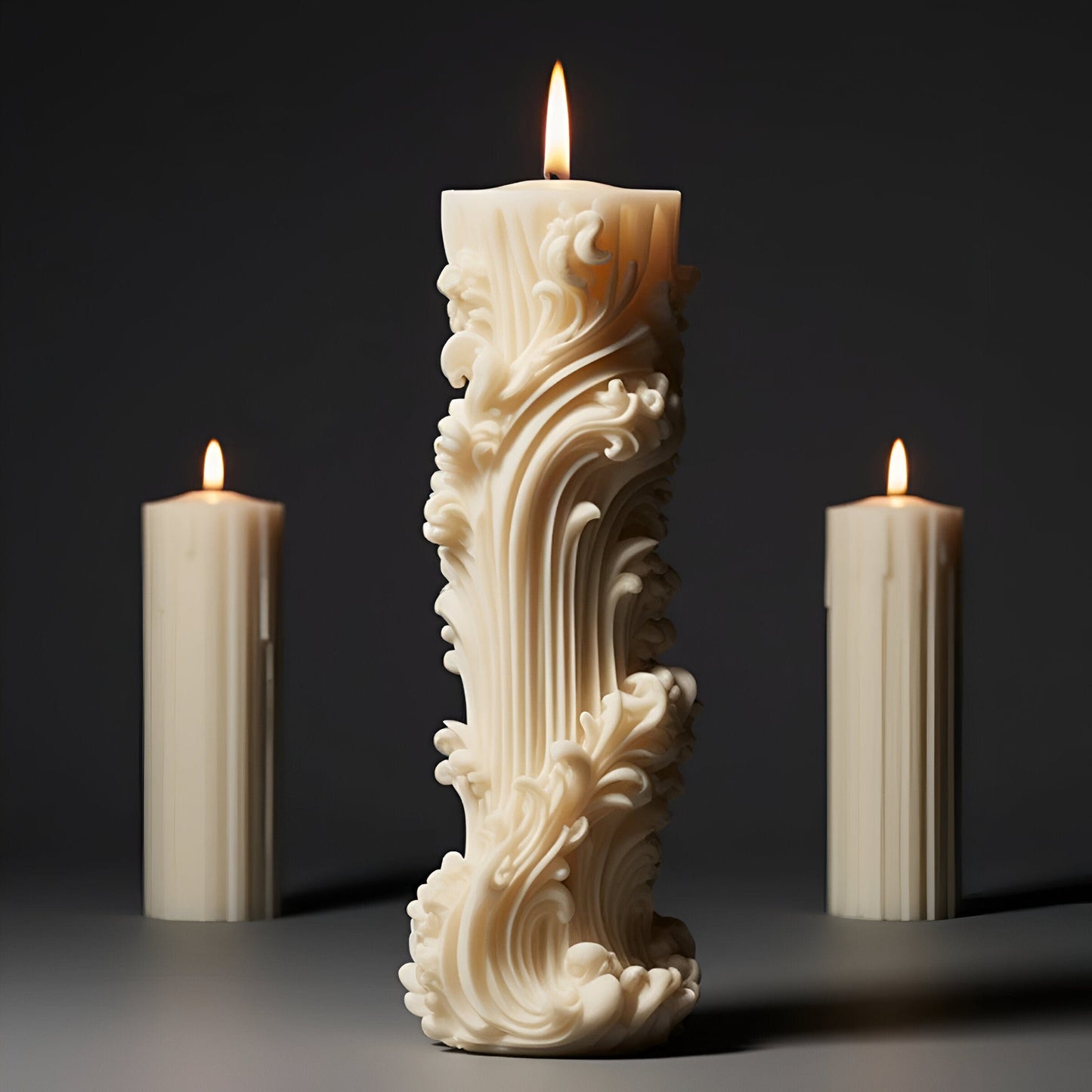 Carving Roman Säulen Silikonkerze