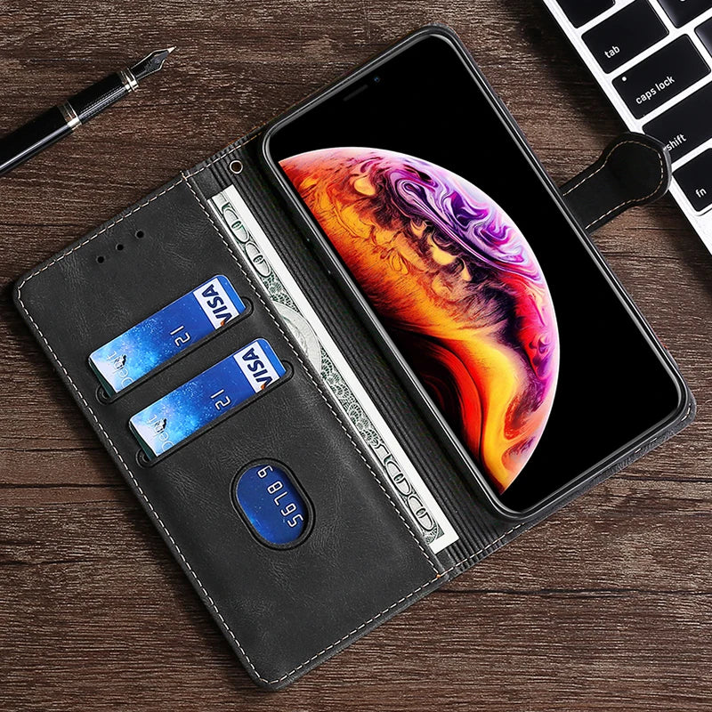 Wallet Magnetische Flip-Lederhülle für iPhone