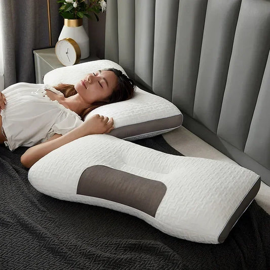 Sandsberg | Kissen – Ergonomisches Nackenstützkissen mit Massagefunktion für einen gesunden Schlaf