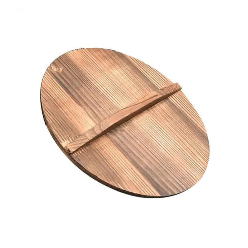 Authentischer handgefertigter Eisenwok – Premiumqualität mit Holzdeckel