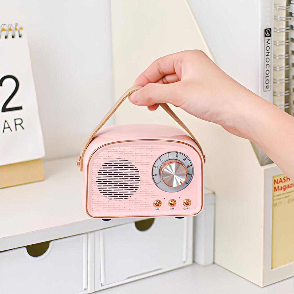 Sandsberg | Klassischer Retro Bluetooth-Lautsprecher – Stilvolles kabelloses Soundsystem mit Vintage-Radio-Design