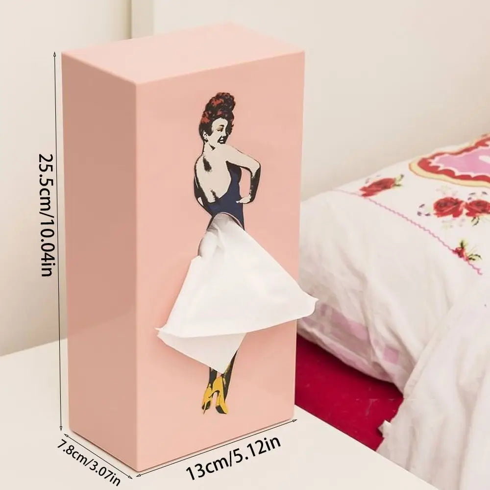 Retro Frau Taschentuchbox