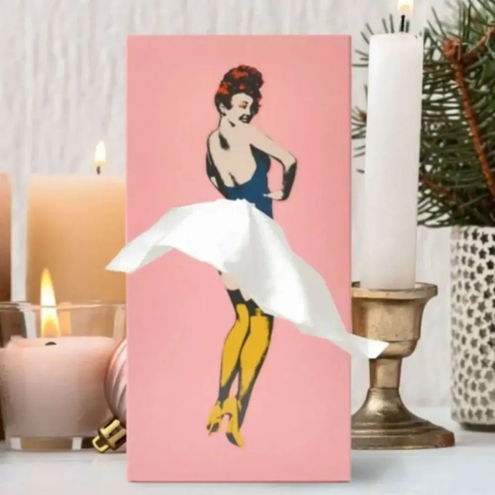 Retro Frau Taschentuchbox