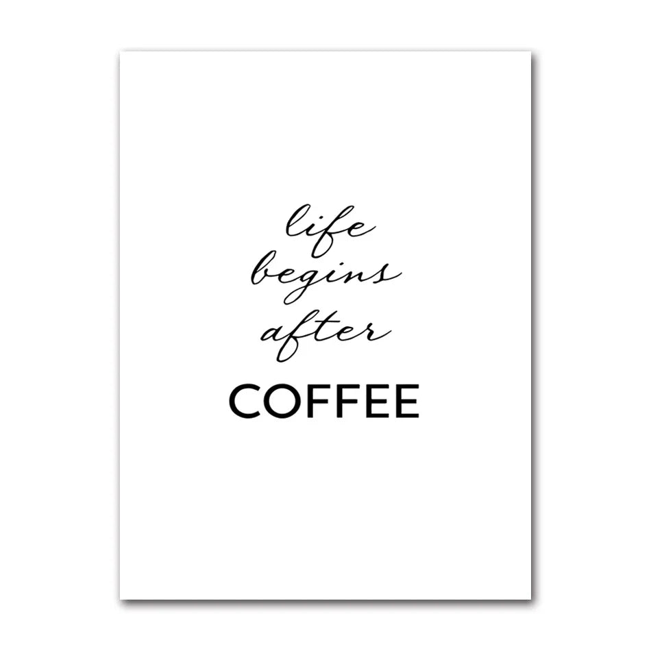 Kaffee Connaisseur Wandkunst Fine Art Leinwanddrucke Schwarz Weiß Kaffee Menü Plakat Bilder für Küche Diner Kaffee Shop Café Kunst Dekor