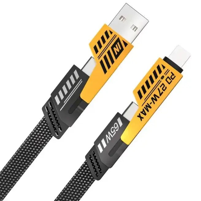 Umwandelbares Fast Charging Kabel, 4-in-1 Multifunktions-USB-Datenkabel, USB C auf Lightning Kabel