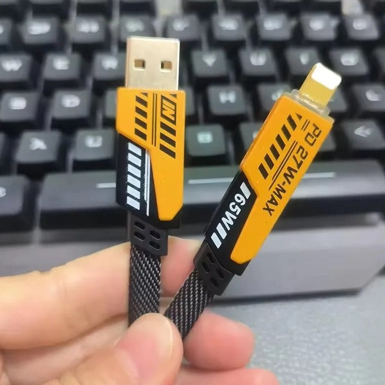 Umwandelbares Fast Charging Kabel, 4-in-1 Multifunktions-USB-Datenkabel, USB C auf Lightning Kabel