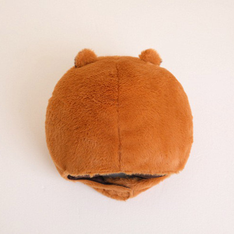 Süße Capybara-Hut-Kopfbedeckung Plüschtier