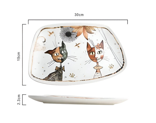 Cartoon Cat Keramisches Geschirr