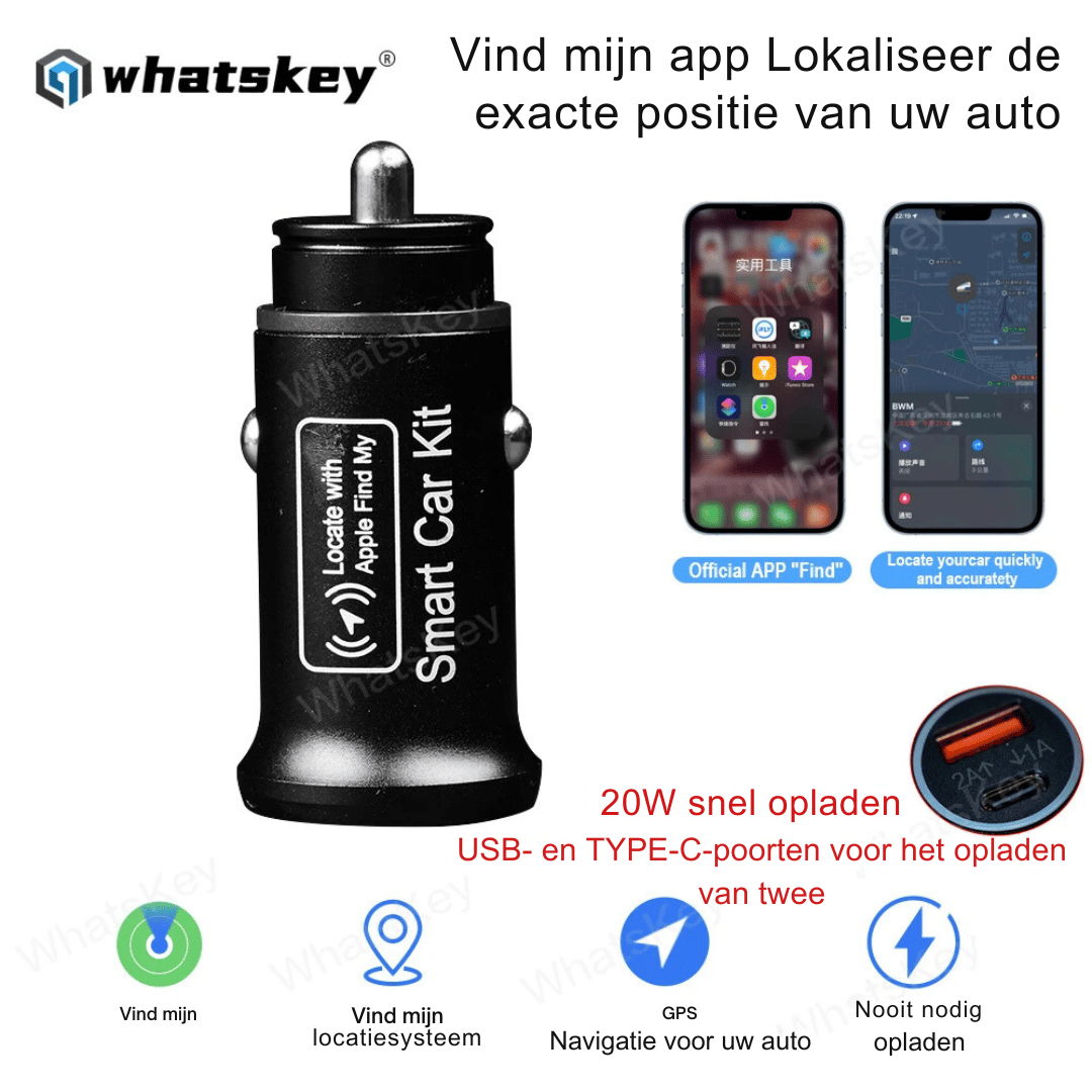 Sandsberg | Ap200 Usb Auto Ladegerät - 20w Schnellladegerät Mit Gps-Tracker