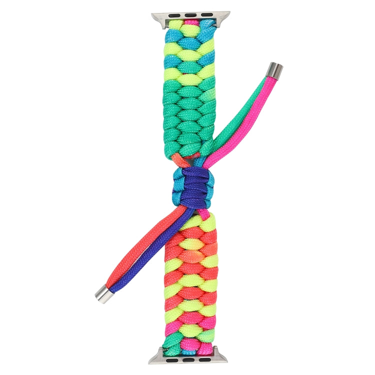 Sandsberg | Regenschirm Schnur Regenbogen Uhr Band Für Apple Watch Ultra 49mm&Watch Ultra 2 49mm / Serie 9&8&7 45mm / SE 3&SE 2&6&SE&5&4 44mm / 3&2&1 42mm(A)