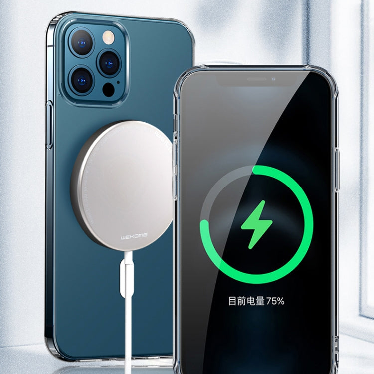 Sandsberg | Für iPhone 12 Pro Max WK WPC-007 iDeal Series Magsafe Case Magnetischer Ring All-inclusive Klar TPU Transparent Stoßfest Case