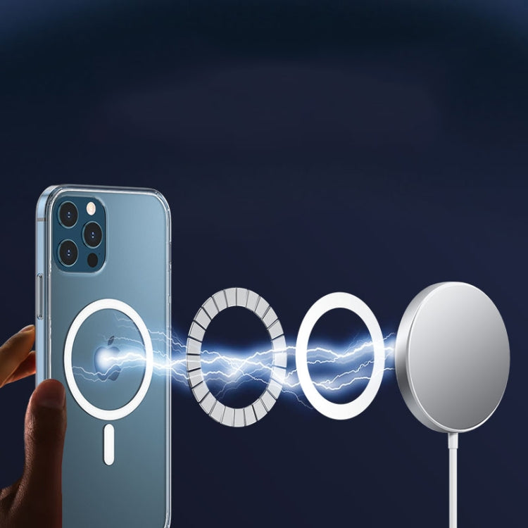 Sandsberg | Für iPhone 12 Pro Max WK WPC-007 iDeal Series Magsafe Case Magnetischer Ring All-inclusive Klar TPU Transparent Stoßfest Case