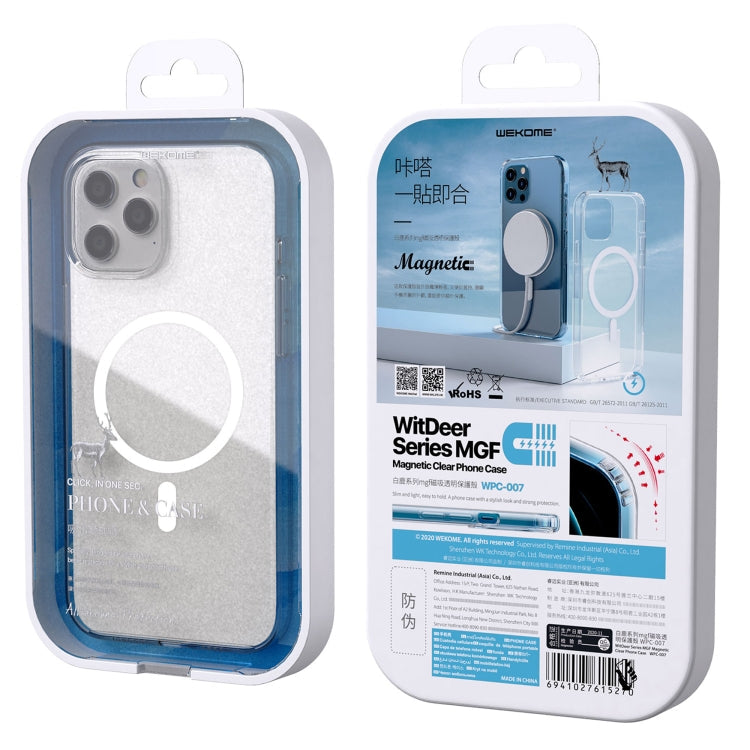 Sandsberg | Für iPhone 12 Pro Max WK WPC-007 iDeal Series Magsafe Case Magnetischer Ring All-inclusive Klar TPU Transparent Stoßfest Case