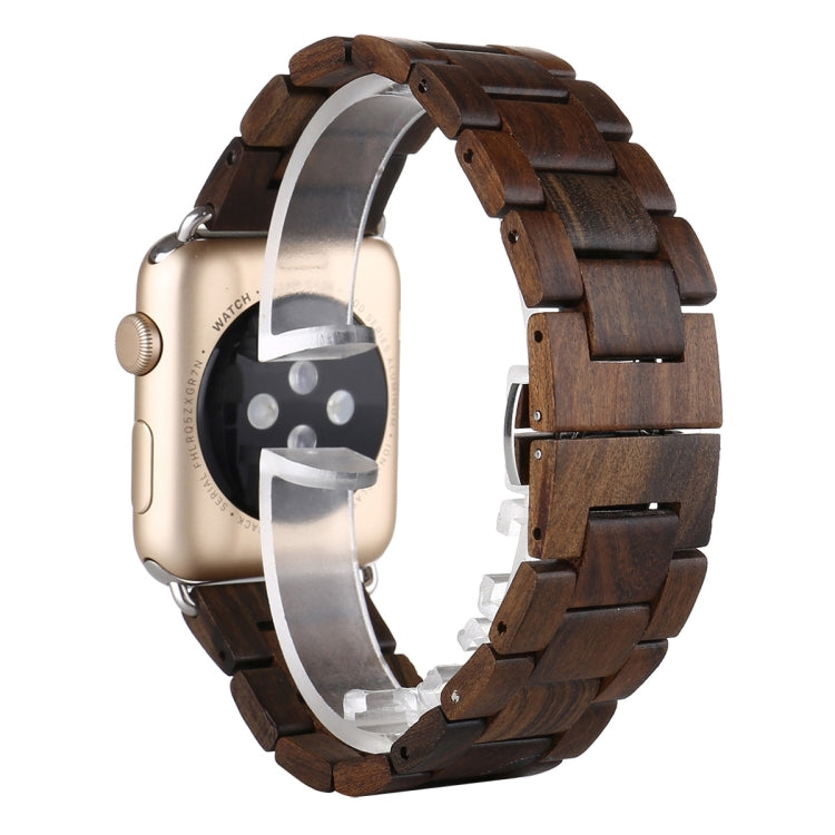 Sandsberg | Holz Uhr Band für Apple Watch Series 7 45mm / 6 & SE & 5 & 4 44mm / 3 & 2 & 1 42mm (Dunkelbraun)