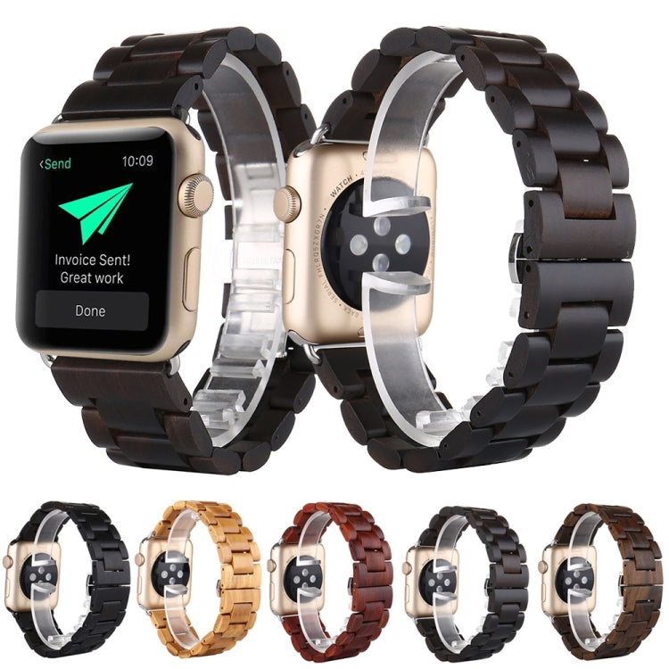 Sandsberg | Holz Uhr Band für Apple Watch Series 7 45mm / 6 & SE & 5 & 4 44mm / 3 & 2 & 1 42mm (Dunkelbraun)