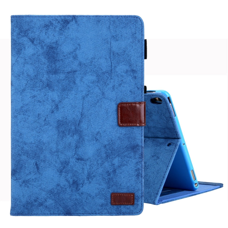 Sandsberg | Für iPad Pro 10.5 (2017) Business Stil Horizontal Flip Lederhülle, mit Halter & Kartensteckplatz & Bilderrahmen & Schlaf-/Weckfunktion (Blau)