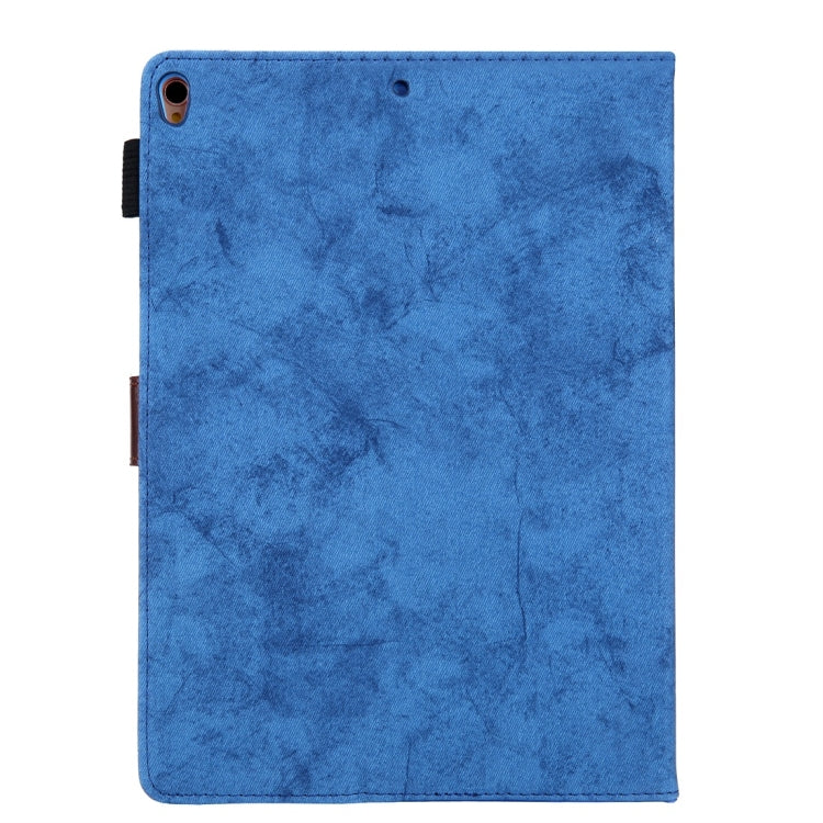 Sandsberg | Für iPad Pro 10.5 (2017) Business Stil Horizontal Flip Lederhülle, mit Halter & Kartensteckplatz & Bilderrahmen & Schlaf-/Weckfunktion (Blau)