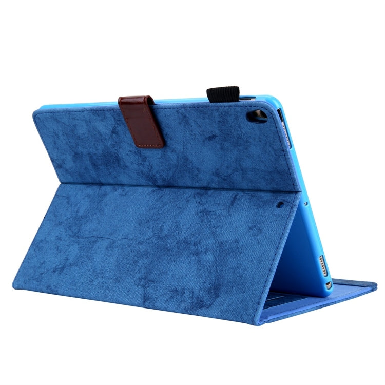 Sandsberg | Für iPad Pro 10.5 (2017) Business Stil Horizontal Flip Lederhülle, mit Halter & Kartensteckplatz & Bilderrahmen & Schlaf-/Weckfunktion (Blau)