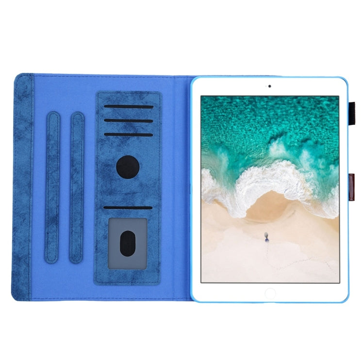 Sandsberg | Für iPad Pro 10.5 (2017) Business Stil Horizontal Flip Lederhülle, mit Halter & Kartensteckplatz & Bilderrahmen & Schlaf-/Weckfunktion (Blau)