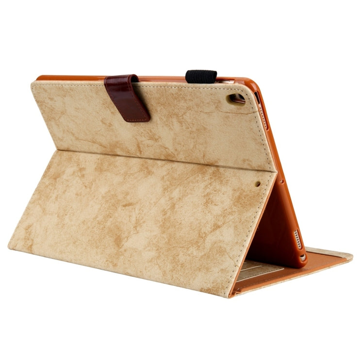 Sandsberg | Für iPad Pro 10.5 (2017) Business Stil Horizontal Flip Leder Tasche, mit Halter & Kartenfach & Fotohalter & Schlaf / Aufwachfunktion (Gelb)