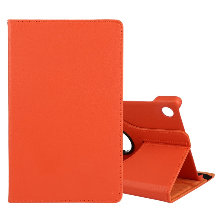 Sandsberg | Für Lenovo M10 HD Litchi-Textur Einfarbig Horizontale Flip-Lederhülle mit Halter & Stiftslot (Orange)
