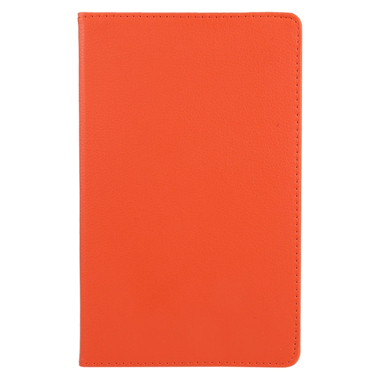 Sandsberg | Für Lenovo M10 HD Litchi-Textur Einfarbig Horizontale Flip-Lederhülle mit Halter & Stiftslot (Orange)