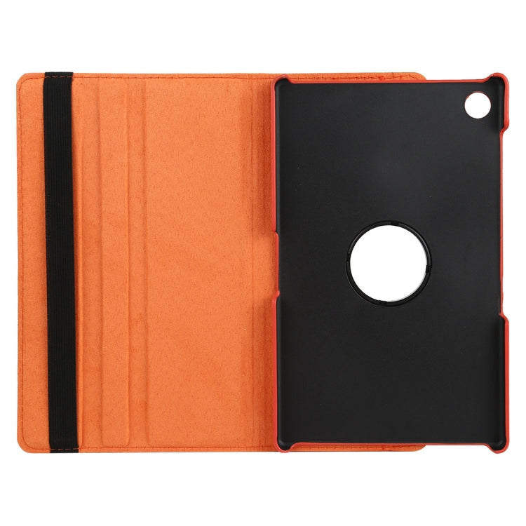 Sandsberg | Für Lenovo M10 HD Litchi-Textur Einfarbig Horizontale Flip-Lederhülle mit Halter & Stiftslot (Orange)