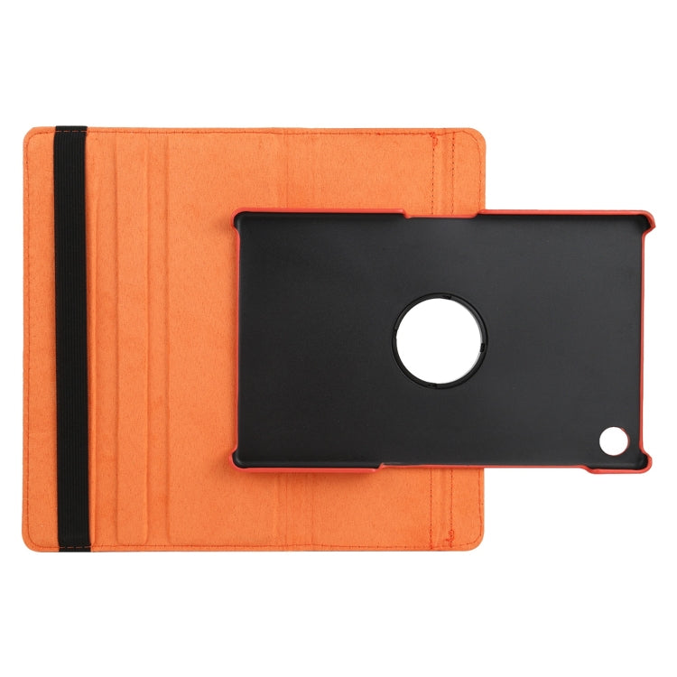 Sandsberg | Für Lenovo M10 HD Litchi-Textur Einfarbig Horizontale Flip-Lederhülle mit Halter & Stiftslot (Orange)