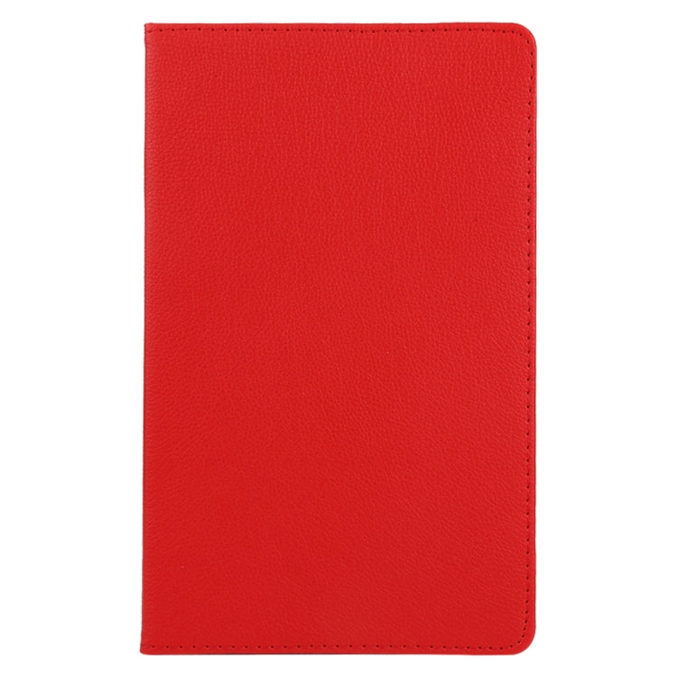 Sandsberg | Für Lenovo M10 HD Litchi Textur Einfarbig Horizontal Flip Lederhülle mit Halter & Stiftschlitz (Rot)