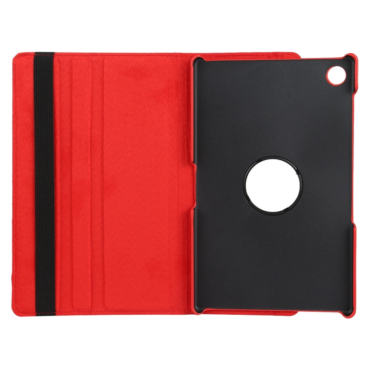 Sandsberg | Für Lenovo M10 HD Litchi Textur Einfarbig Horizontal Flip Lederhülle mit Halter & Stiftschlitz (Rot)