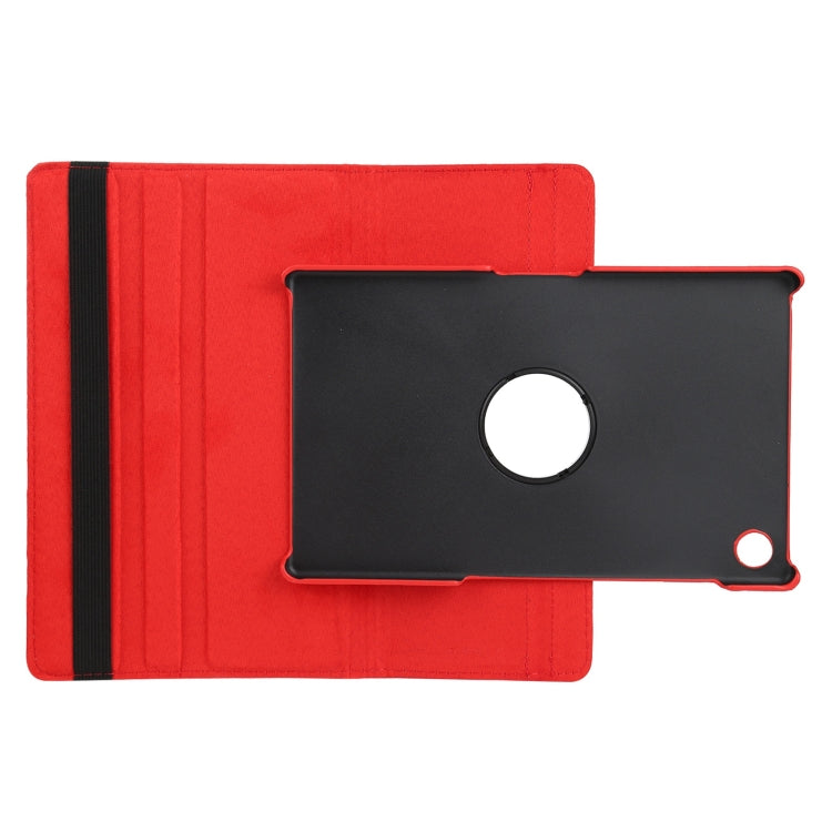 Sandsberg | Für Lenovo M10 HD Litchi Textur Einfarbig Horizontal Flip Lederhülle mit Halter & Stiftschlitz (Rot)