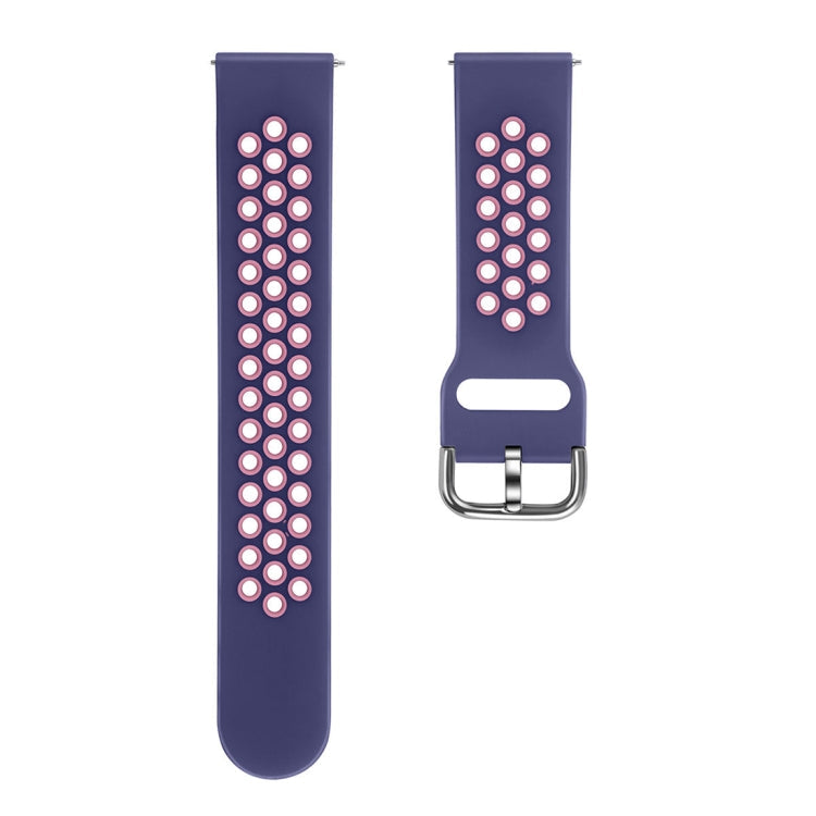Sandsberg | Für Galaxy Watch 46 / S3 / Huawei Watch GT 1 / 2 22mm Smart Watch Silikon Doppelfarbe Uhrenarmband, Größe:L(Grau Grün)