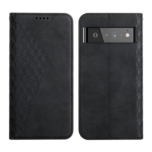 Für Google Pixel 6 Pro Skin Feel Magnetische Leder Handyhülle (Schwarz)